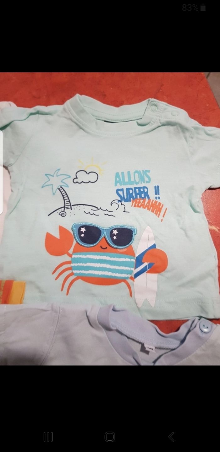 Lot de 4 t.shirts bébé taille 3 mois - photo numéro 4