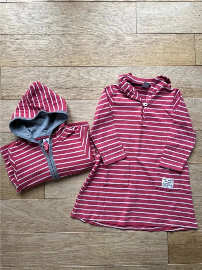 Ensemble robe et sweat petit bateau 36 mois très bon état