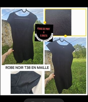 Robe noir en maille T38