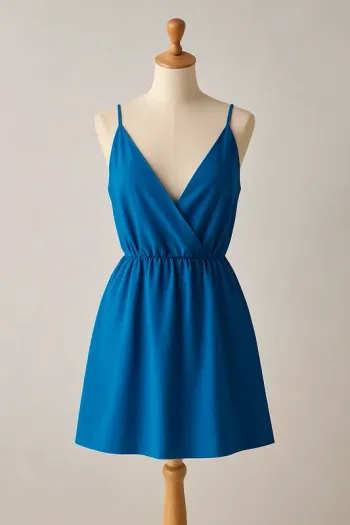 Jolie robe courte bleu roi, parfaite pour l’été !