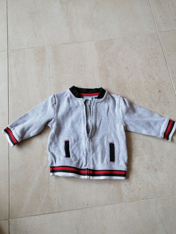 Veste Obaibi grise, taille 9 mois