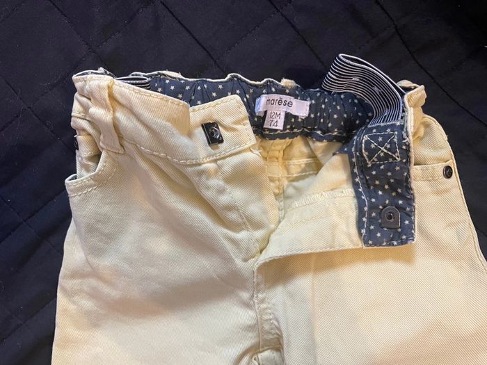 Pantalon « jean » jaune 1 an - photo numéro 3