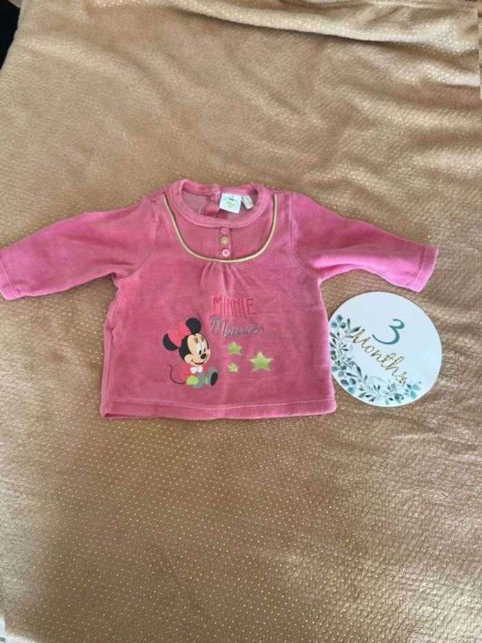 Haut pyjama velour 3 mois