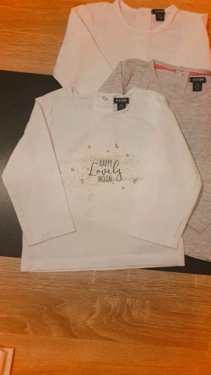 Lot de 4 tee-shirts manches longues 12 mois - photo numéro 3
