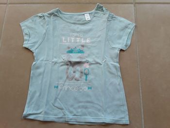 T-shirt MC turquoise fille OBAIBI en 3 ans BE