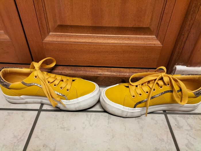 Baskets basses jaune Bonobo - photo numéro 3