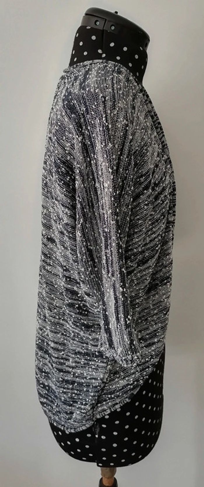 Veste légère en mailles bleu marine blanc Taille S/M Cache cache - photo numéro 3