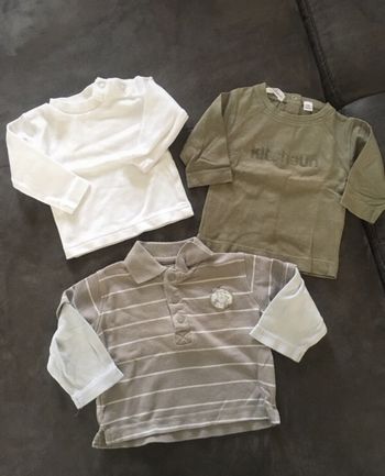 Lot teeshirt 1 mois