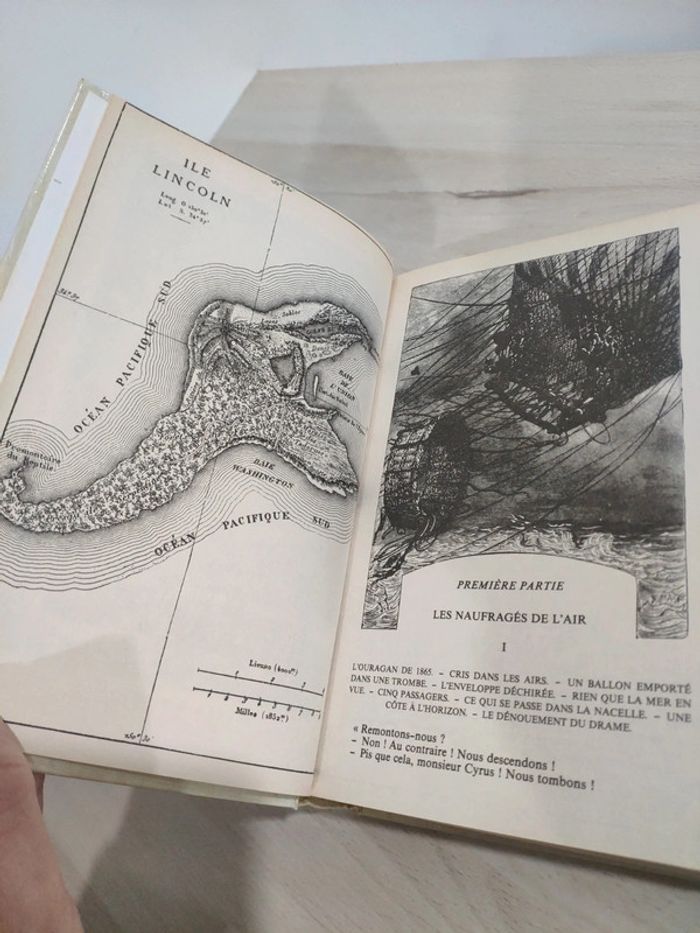 Livre grand format l'île mystérieuse Verne idéale bibliothèque gravures - photo numéro 11
