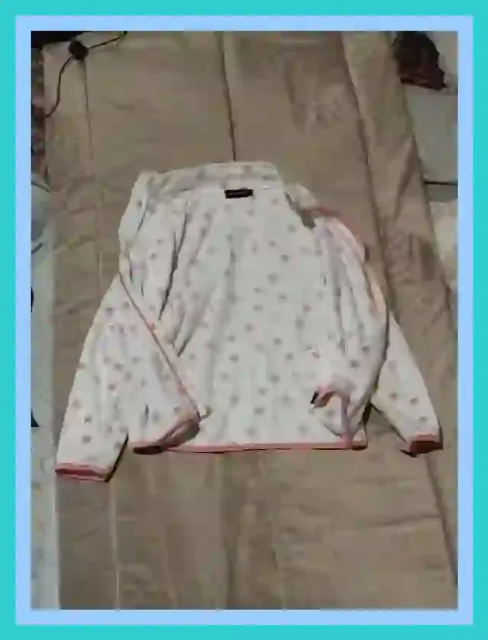 Veste polaire Inextenso blanc motifs étoiles fille 9 à 10 ans - photo numéro 10