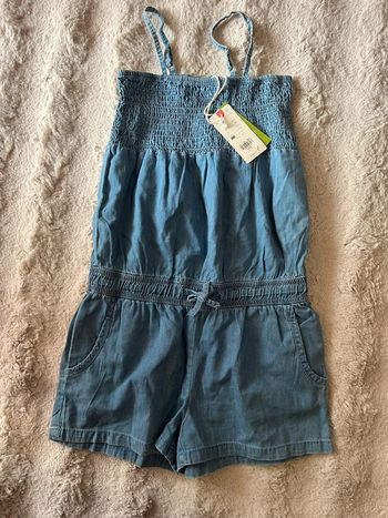 Combinaison en jeans fille 10/11 ans