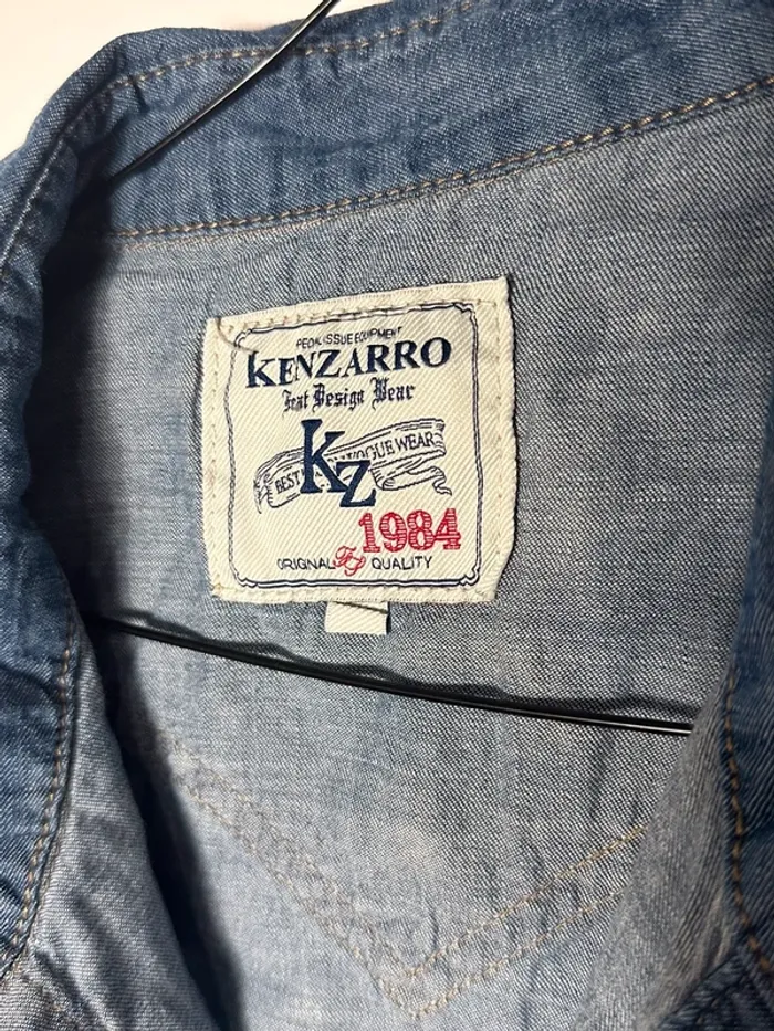 Chemise jean manches courtes kenzarro - photo numéro 2