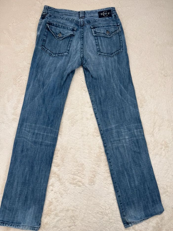 Jeans Coupe Droite vintage Y2k 00’s Bleu Taille 42 - photo numéro 5