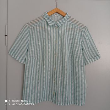 Blouse verte à motifs t38/40