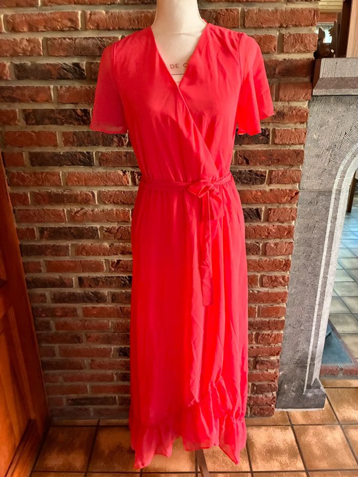 Robe longue unie corail - Naf Naf n e u ve - photo numéro 2