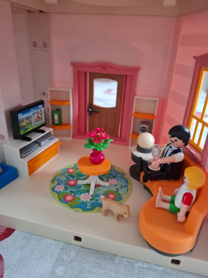 Grande maison rose Playmobil Dolhouse complète - photo numéro 3