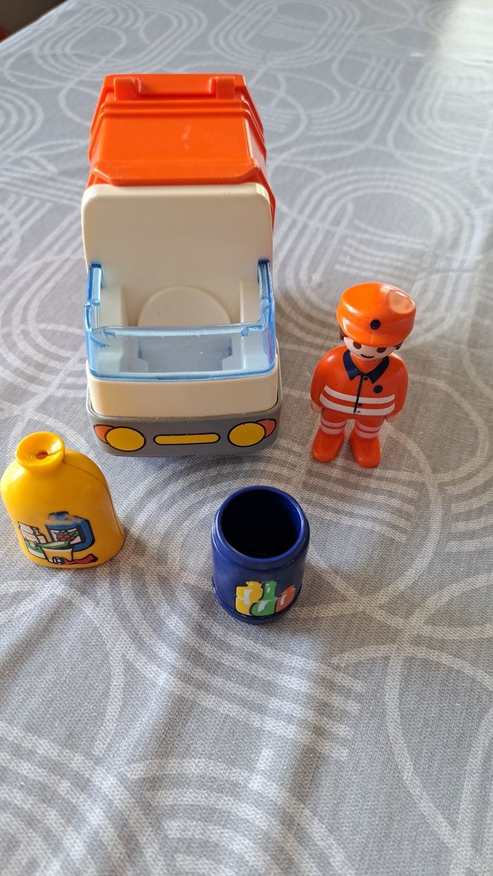 Playmobil 1,2,3 camion poubelle