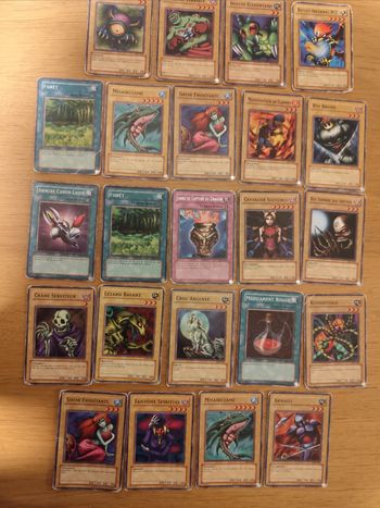 Lot 23 cartes Yu-Gi-Oh anciennes Série LDD La légende du dragon blanc aux yeux bleus