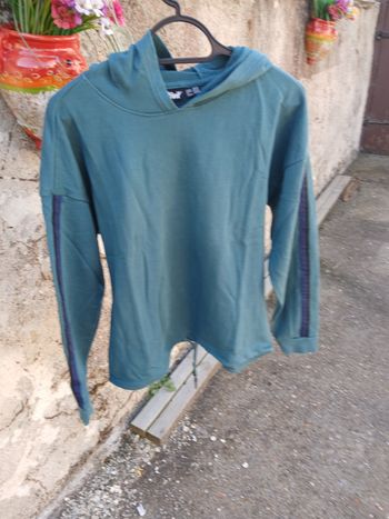 Sweat bleu avec manche dégradé bleu 