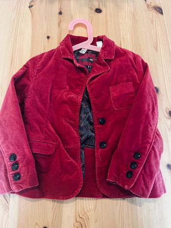 Jolie veste en velours rouge okaidi
