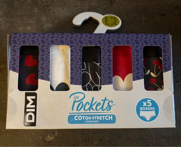 Lot de 5 boxers femme ,Dim,taille EUR(38/40)