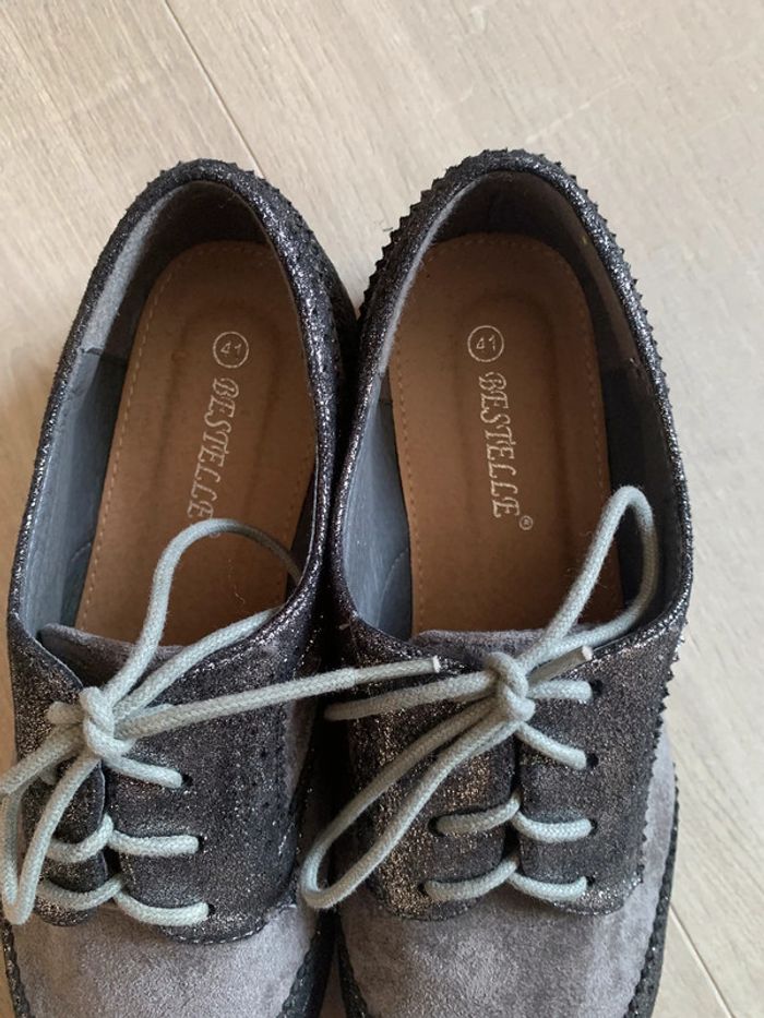 Chaussures Richelieu argentées 41 - photo numéro 2