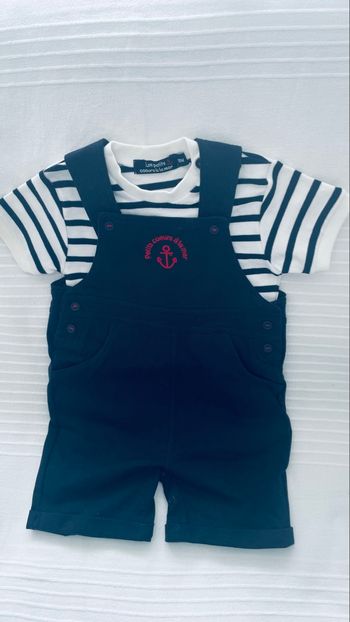 Ensemble salopette marin 18 mois