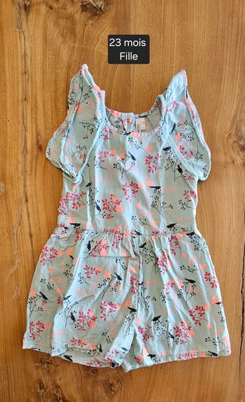 Combishort bébé fille