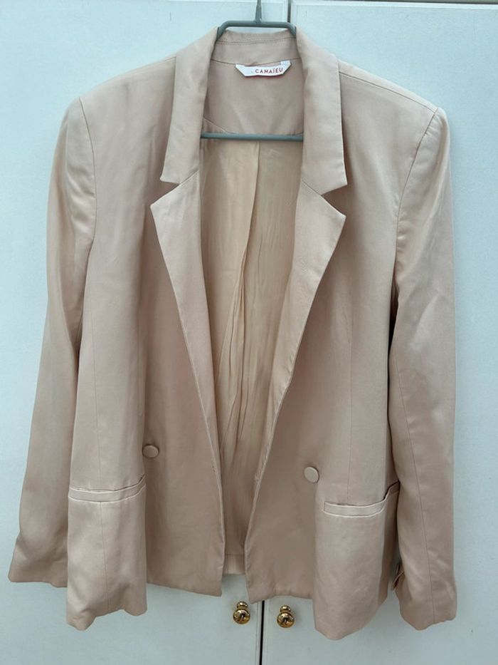 Veste blazer beige crème camaïeu taille 36 neuve