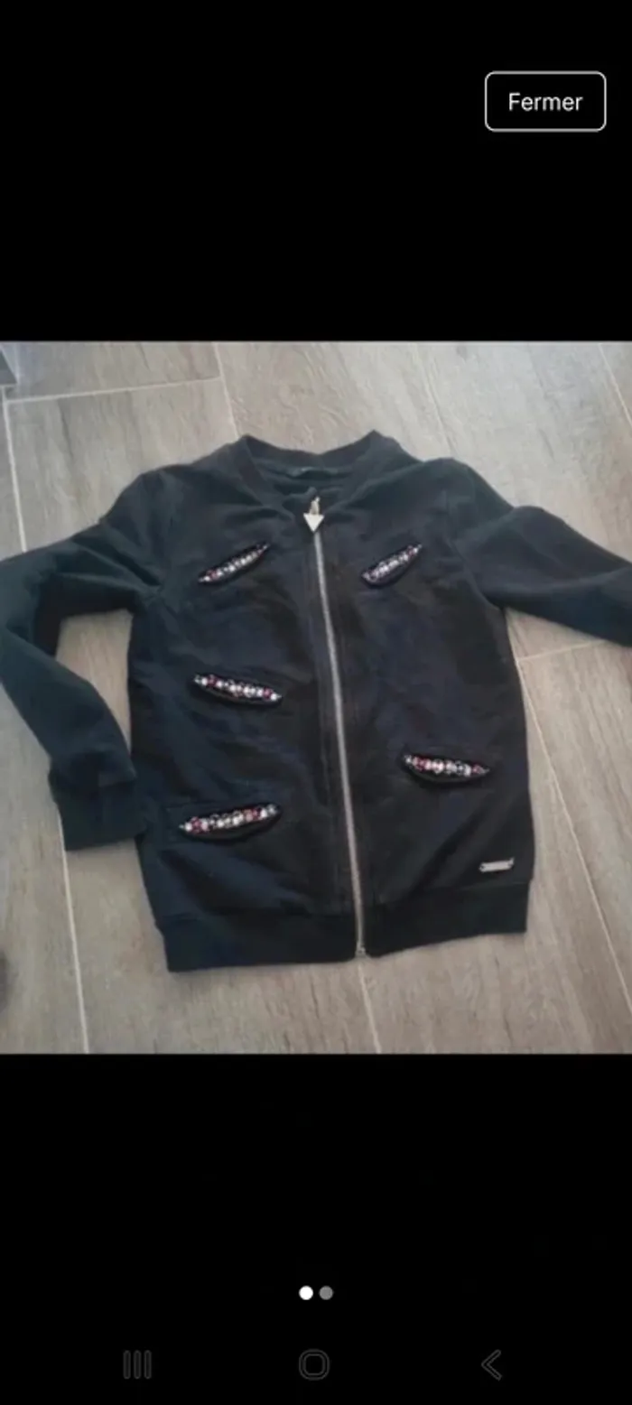 Gilet zippé fille guesd