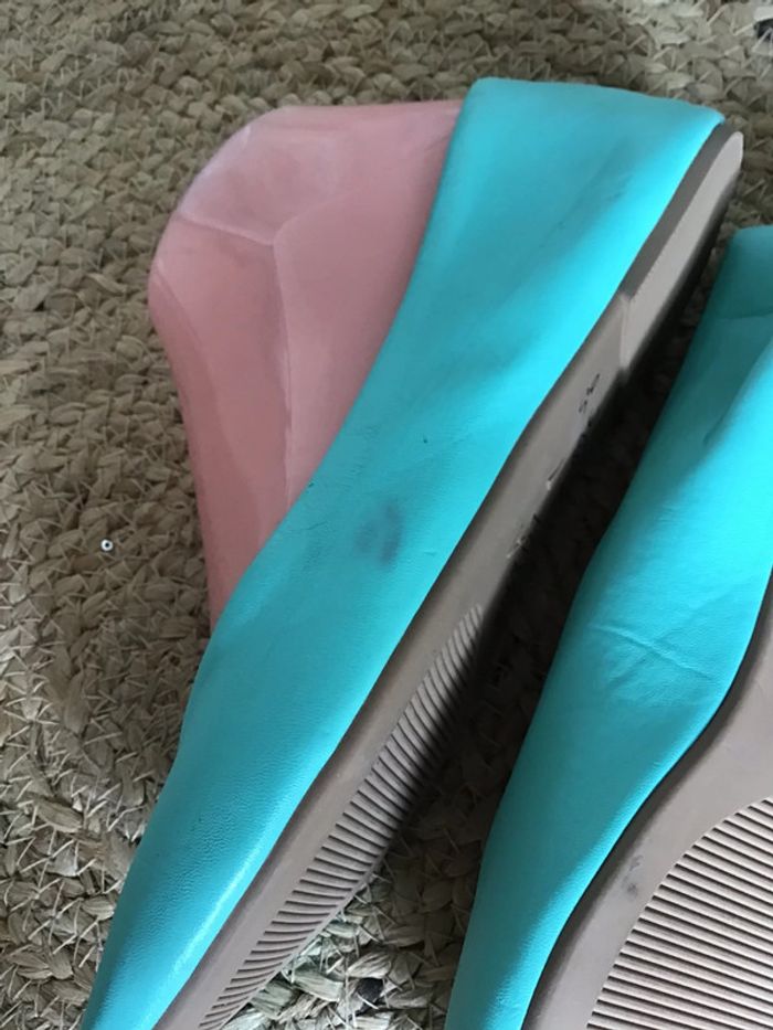 Chaussures plate bleu turquoise menthe taille 37 - photo numéro 5