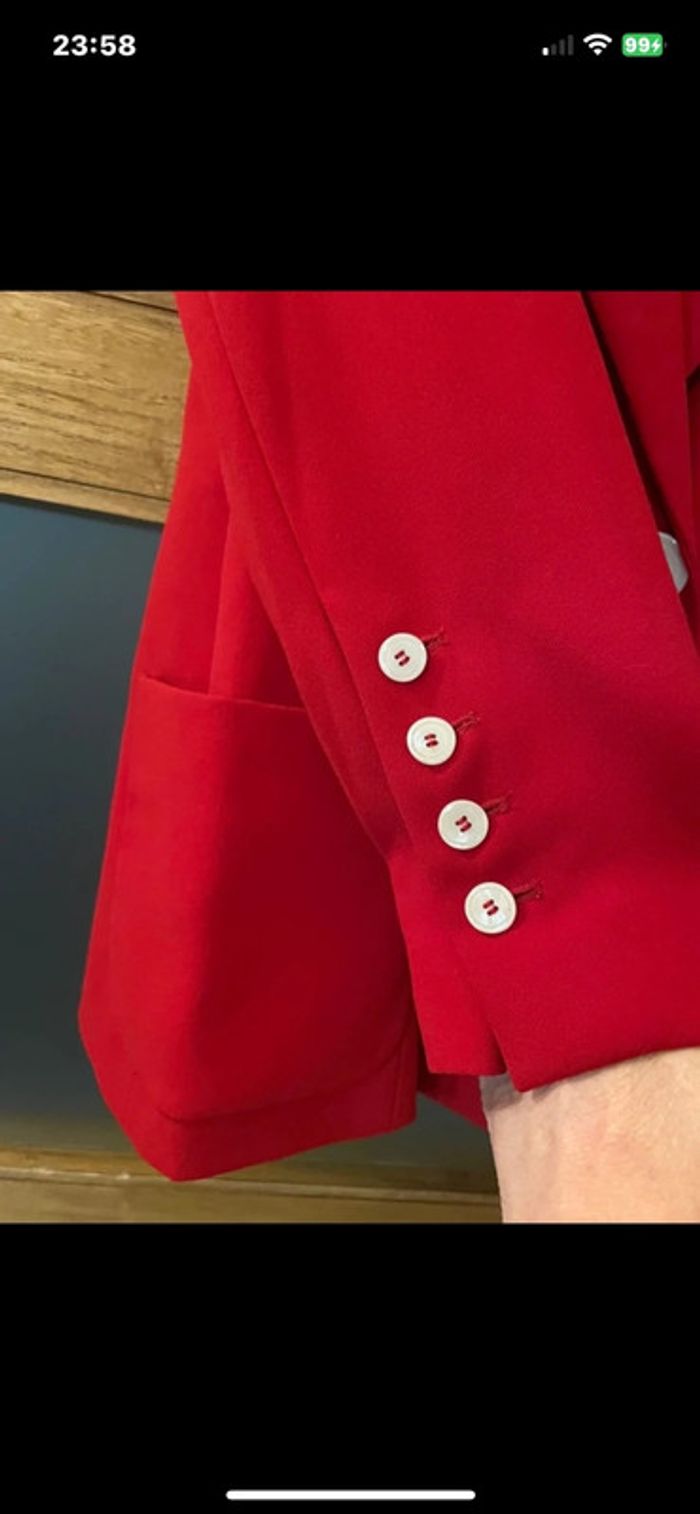 Blazer rouge vif Zara taille M neuve - photo numéro 3