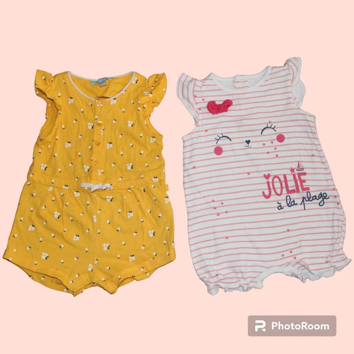 Lot de 2 combi-short taille 12 mois - photo numéro 3