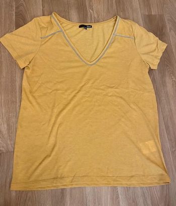 T-shirt Jaune moutarde femme M