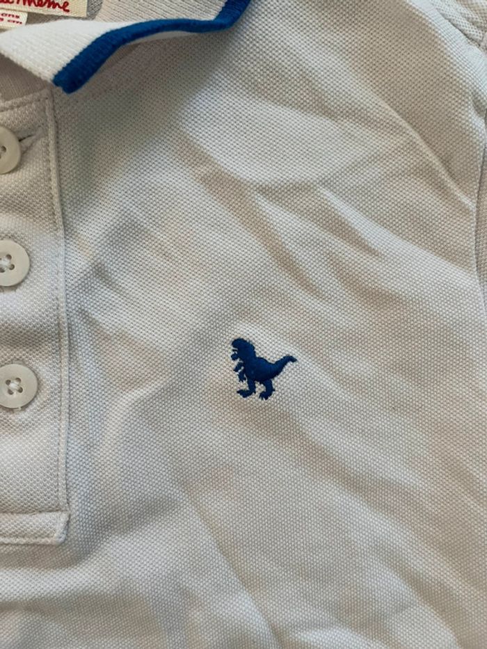 T-shirt polo blanc Dpam 8 ans - photo numéro 3