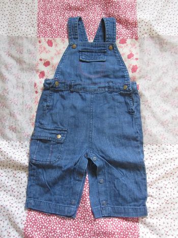 Salopette jean bleu 12 mois