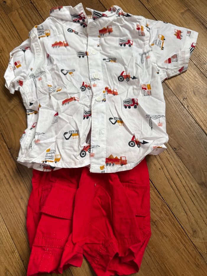 Ensemble short chemise chantier