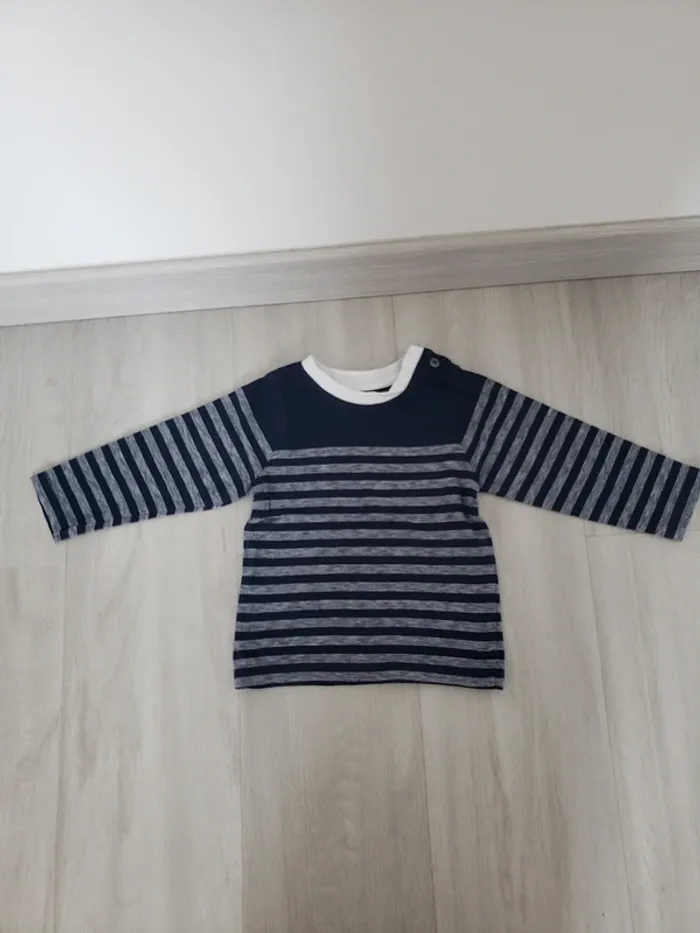 Lot de 2 t-shirts ml garçon 6 mois - photo numéro 6