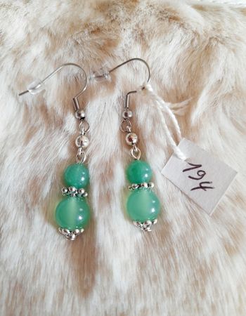 Boucles d'oreilles vertes