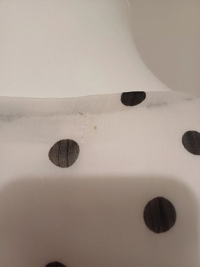 Tunique blanche à pois noirs Leslly taille L 40 - photo numéro 9