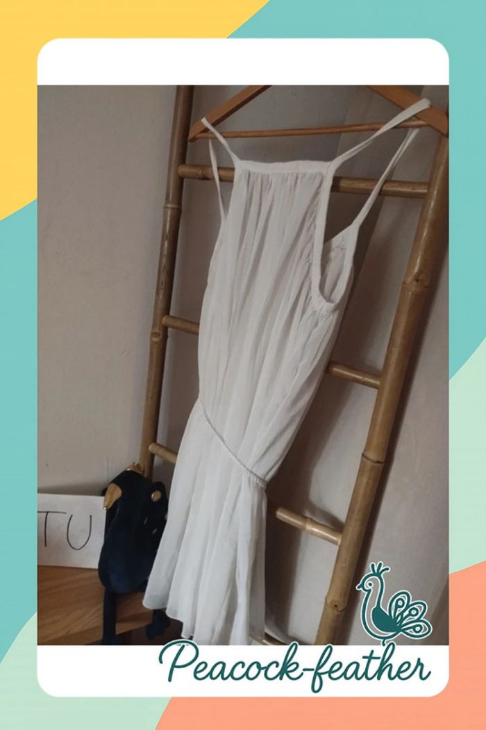 Robe bretelles blanche TU - photo numéro 4