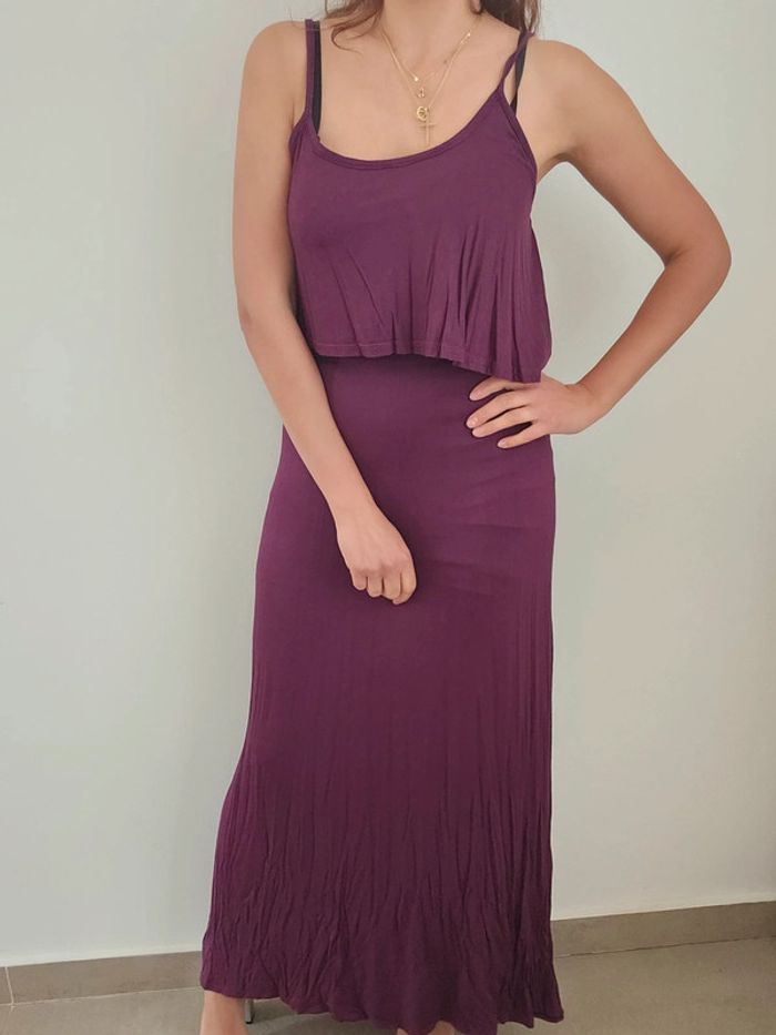 Robe longue bordeaux