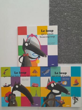 Lot 3 livres collection le loup, mes albums
