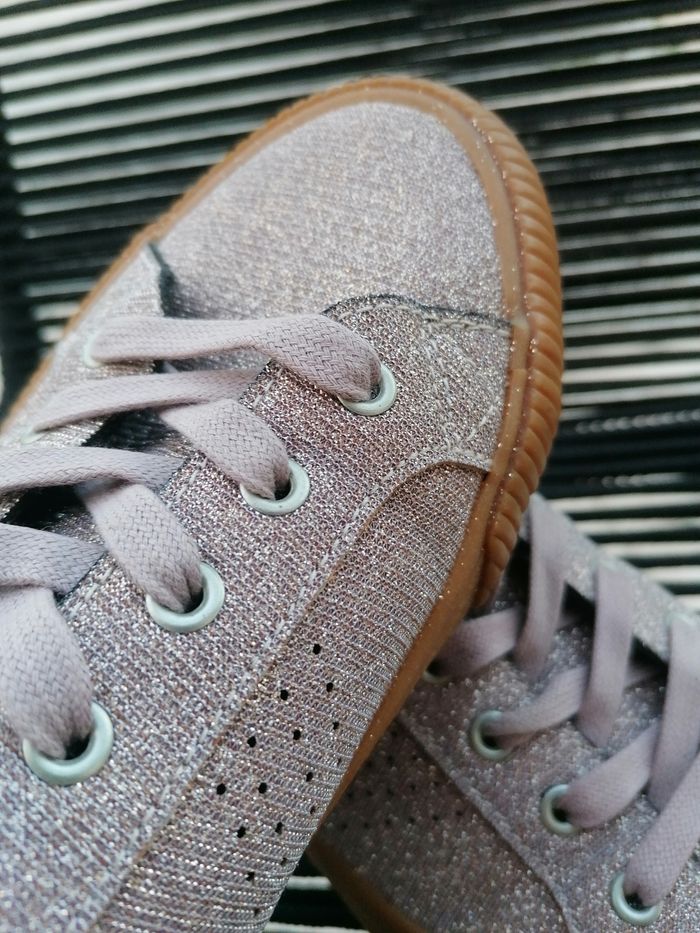 Baskets Victoria, rose poudré paillettes 40 - photo numéro 4