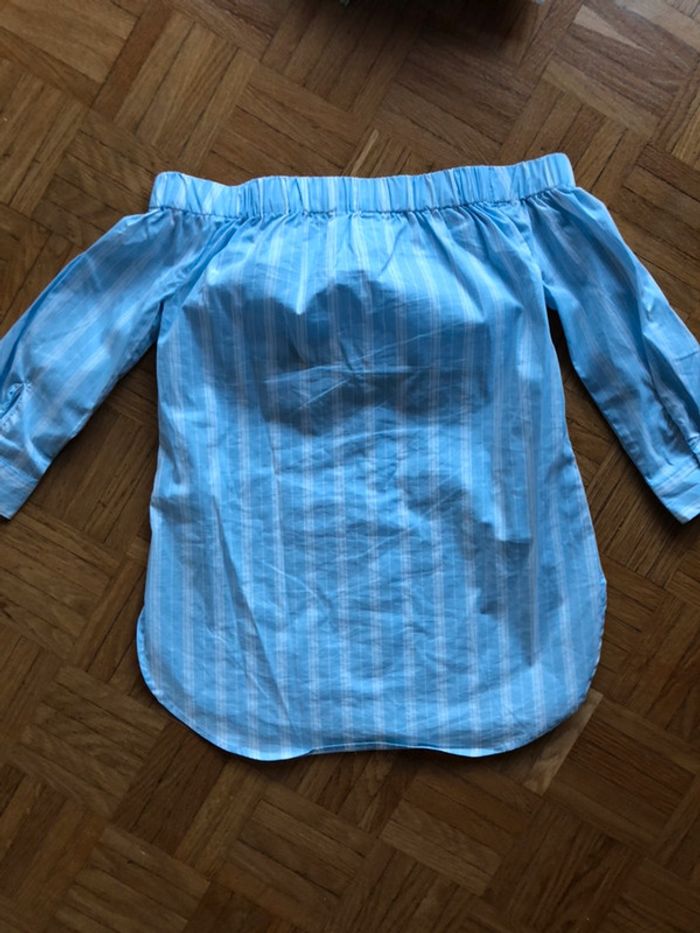 Chemisier blanc bleu rayé Jennifer XS - photo numéro 2