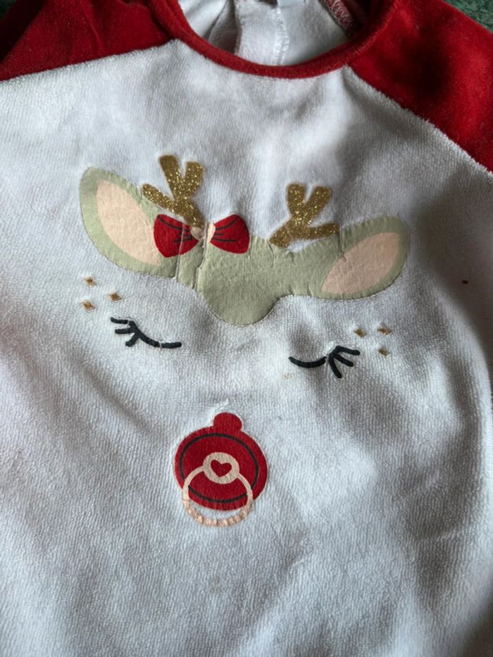 Pyjama rennes de Noël 6 mois - photo numéro 2