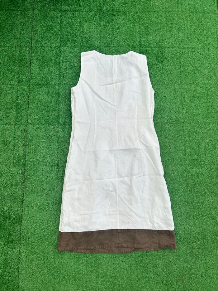 Robe en lin blanche Armand Thiery M 38 col bijoux - photo numéro 6