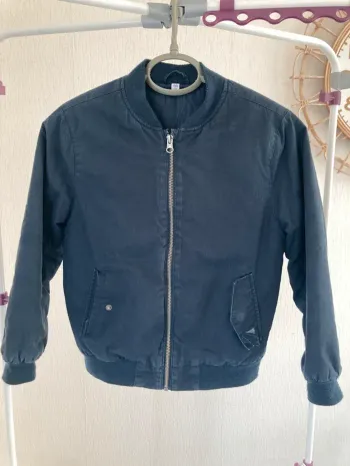Blouson style bombers bleu marine taille 9 ans (134 cm)