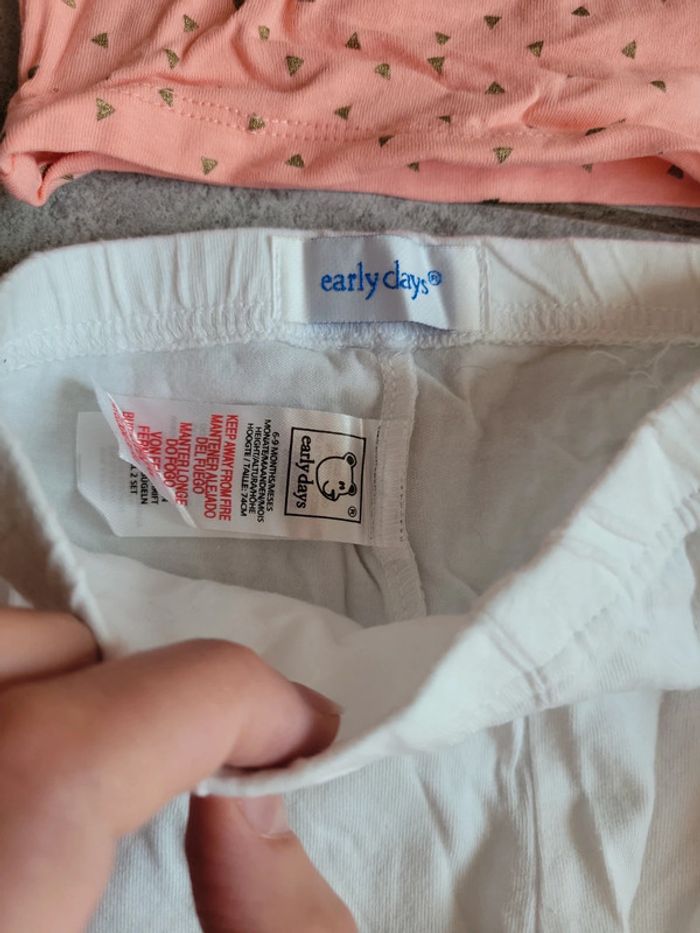 Lot ensemble bébé fille 6 9 mois manche longue pantalon haut - photo numéro 7