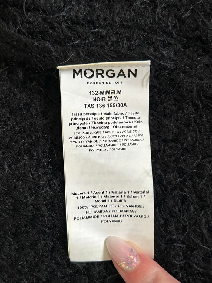 Cardigan noir tout doux Morgan taille XS excellent état - photo numéro 10